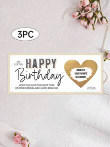 1/3pcs Personalised Birthday Scratch To Reveal Voucher, Special Birthday Surprise Scratch Card, 30th, 40th, 50th, 60th,70th,80th Birthday Gift,Customizable Scratch Card / Pregnancy Announcement / Marriage Announcement / Marriage Proposal - Multicolor - View 39