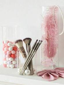 Bình hoa thủy tinh 6/4, cao và trong suốt, thích hợp để trang trí bàn ăn, trang trí đám cưới, có 3 lựa chọn đường kính, có chắn gió, có thể dùng làm giá nến nổi, phong cách tối giản hiện đại, thích hợp cho các bữa tối trang trọng, trang trí nhà cửa, trang trí phòng và nhiều hơn nữa. - Nhiều màu - Xem 3