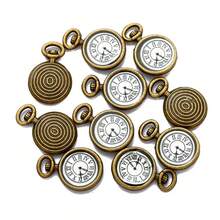 20个锌合金复古钟表吊坠饰品 - 非常适合DIY项链和手链制作 - 高品质珠宝制作材料 - 彩色 - 查看 2