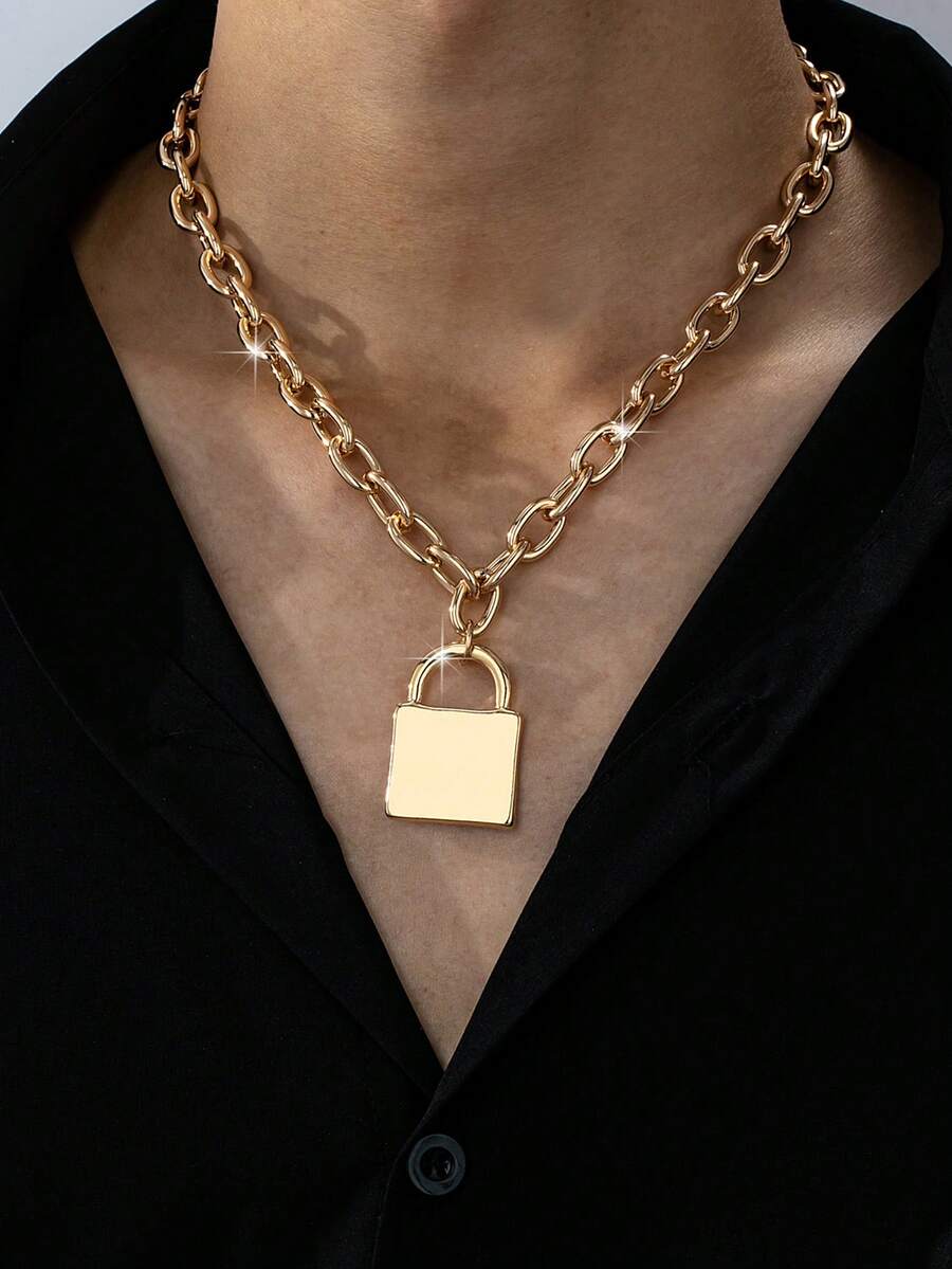 1pc Fashion Personalized Versatile Women Pendant Necklace - Yellow Gold - View 1