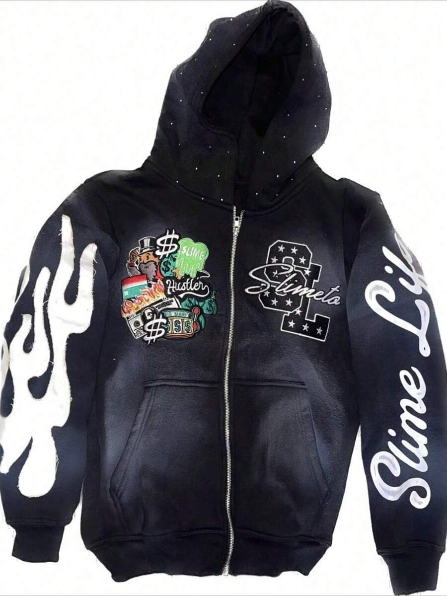 Loose Casual Spring And Autumn New Casual American  Digital Printing Printed Sweater Cardigan Jacket - M2590766 - 查看 1