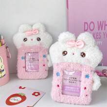 [Cute Rabbit Card Holder For Girls] Furry Bunny Doll With Creative Tea Cup Shape, Campus Card Bus Card Holder Pendant, Multi-Functional Portable Storage Card Holder, Girly Heart School Bag Pendant - Teacup Rabbit Card Holder - View 7