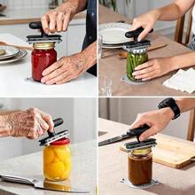 1Pc Multi-Purpose Can Opener.Finally, An Easy Opener For Everything! One-Press Kitchen Tool For Jars & Cans – Quick,  & Totally Effortless. - Black - View 3