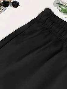 Men's Stylish Graffiti Print Shorts, 100% Polyester, Quick-Drying And Wrinkle-Resistant, Perfect For Outdoor Hiking And Other Sports. - Svart - Visa 3