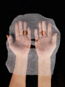 100/50pcs Skin Care Gauze Face Mask, Algae Soft Mask Powder Beauty Gauze Pads - Multicolor - View 3