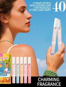 5pcs/Set 10ml Beach Digital Fragrance Spray, Emitting Fresh And Elegant Floral Scent. Portable Design, Suitable For Home Fragrance, Can Be Placed In Wardrobe, Bedroom, Bathroom, Car, Also Suitable For Dates, Travel, Summer Deodorizing And Scenting. - Xịt thơm - Xem 15
