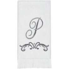 Avanti Linens - Toalla de Punta de los edos, Toalla de algodón Suave y Absorbente, diseño de esplazamiento, decoración de Estilo cursivo (colección de monogramas, Inicial )(P Punta de los dedos) - Multicolor - Ver 1