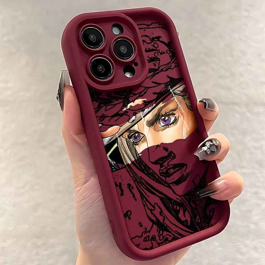 Popular Anime  Yoshikage Kira Kira Gula No Wheel Phone Case Suitable For  17 16e 16 15 14 13 12 11 Pro Max Mini Air XR XS X 7 8 Plus Shockproof Soft TPU Back Case, Cute Phone Case, Daily Use Case, Shockproof Protective Cover, Fashionable Phone Case, Popular Culture Theme, Flexible Protective Cover, Durable Material, Ultra-Thin Phone Case, Technology Enthusiast, Anime Fan  17 Case  17 Pro Max Cover - 混合顏色 - 查看 1