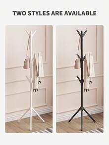 Freestanding Coat Rack Bedroom, Hat Hook, Vertical Tree-Shaped Stand Bedroom, Hat, Scarf, Handbag Storage, Clothing Organizer - trắng - Xem 7