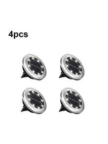 2pcs/4pcs Solar Powered LED Ground Lights - 8 LED White/Warm Light, Portable, Stainless Steel Housing, Solar Rechargeable, Ideal For Garden, Lawn, Driveway, Pathway, Deck, Solar Landscape Lighting - Multicolor - View 13