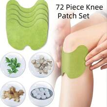 72 Pieces Of Mugwort Knee Pads, Suitable For Knees, Cervical Vertebrae, Shoulders, Lumbar Vertebrae, Self-Heating, Protect Knees - màu xanh lá - Xem 6