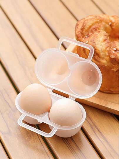 2个装户外便携式鸡蛋盒 - 防震轻便，适合旅行、复活节等场合，便携式鸡蛋盒，露营鸡蛋收纳盒，轻便鸡蛋储存盒，户外鸡蛋盒，旅行鸡蛋携带盒，徒步旅行鸡蛋保护盒，可重复使用的鸡蛋储存盒，户外露营用品，野餐食品容器，户外鸡蛋保护套，紧凑型鸡蛋储存盒，户外野餐配件