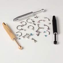 1pc Aluminum Alloy Perforated Ball Grabber, 4-Claw Stainless Steel CZ Picking Tool, Mini Grabber Pen Tweezers - Multicolor - View 5