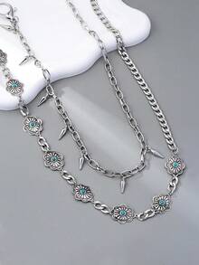 سلسلة خصر حلقات نسائية عصرية للحفلات، بدون علبة هدية - متعدد الألوان - مشاهدة 3