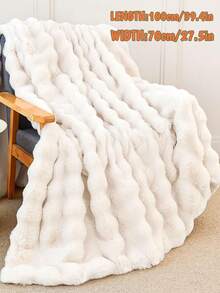 1pc Plain Cozy Pink White Grey Coffee Brown Tie Dye Rabbit Fur Plush Blanket Luxury Faux Fur Fluffy Long Plush Blanket Bedding Throw Soft Warm Comfortable Couches Blankets For Home, For Sofa, Living Room King Queen Twin Throw Size - Multicolor - View 31