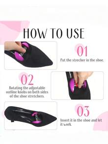 4pcs Adjustable Shoe Stretcher, Wide Shoe Tree, Plastic Shoe Expander Suitable For Leather Shoes, Flats, High Heels