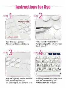 16*8mm Transparent DIY Keyboard Caps Self-Adhesive For Office Ladies To Protect NailsCrystal Clear Nail Art Keyboard Sticker, Nail Art Tip Aids, Nail Art Tip Aids With Raised Keys, Transparent Decorative Nail Accessories