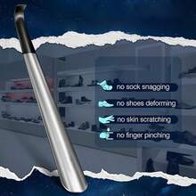 1pcs Ergonomic Home Shoe Horn: Long-Lasting, -To-Use Tool For Effortless Squat-Free Shoe Wearing – Great For Daily Morning Routines, Seniors & Limited-Mobility Users - Bạc - Xem 5