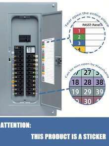 Kit de etiquetas para interruptores automáticos con panel de marcado (1-10, N, T, R, S) | Pegatinas para paneles eléctricos escritas a mano para cajas de distribución, armarios de conmutación y recintos eléctricos - Compatible con sistemas monofásicos y trifásicos - Sistema de etiquetado fácil de usar - Multicolor - Ver 3