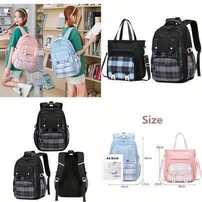 メッセンジャーバッグ付きかわいいバックパック ショルダークロスボディスリングランチバッグ付きバックパック