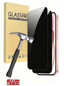 2片装全屏防窥钢化玻璃屏幕保护膜,兼容 17/16/15 Pro Max/14 Plus,也兼容 16/15/14/13/11 Pro/X/XS Max/12 Mini/XR,防窥玻璃屏幕保护膜,生日、送给家人和朋友的绝佳礼物,必备手机屏幕保护配件,适用于日常、办公室、家庭使用,防水、防震、防摔、防刮。 - 黑色 - 查看 20