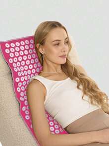 Massager Cushion Massage Yoga Mat Acupuncture Mat Acupressure Relieve Pain Stress Back Body Pain Spike Mat - Pink - View 2