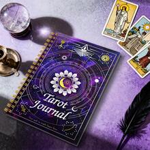 1本塔罗牌指南及练习册，5.5x8.3英寸，耐用金色螺旋装订 - 多功能灵修日志，适合塔罗牌读者、巫术信徒、冥想者 - 直觉练习纸质计划本 - 塔罗牌爱好者、灵性物品、巫术、灵性书籍、通灵、占卜书籍、灵性日记的理想之选