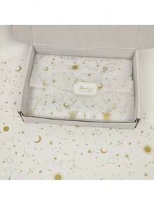 10/30/50pcs,Elegant White & Golden Starry Night Pattern Thin Paper - 50cm X 35cm Wax-Coated Gift Wrapping Tissue For Birthday, Bouquets, Party Favors - Premium Paper For Gift Wrapping, Gift Wrapping Supplies - Multicolor - View 9