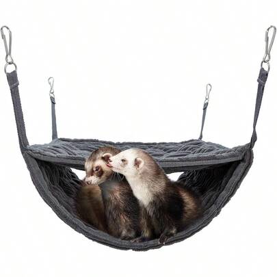 MX   Hamaca de Animales pequeños Hamaca de hurón Jaula de túnel para Rata hámster Ardilla Accesorios de Hurones de Conejillos de Indias Tubo de túnel Colgante para Jaula Gris