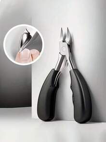 Toe Nail Clippers, Thick Toenail Nipper Or Ingrown Toenail Tool, Stainless Steel Pointed Toenail Clipper For Adults, Rubber Handle, Black, Red - Multicolor - View 7