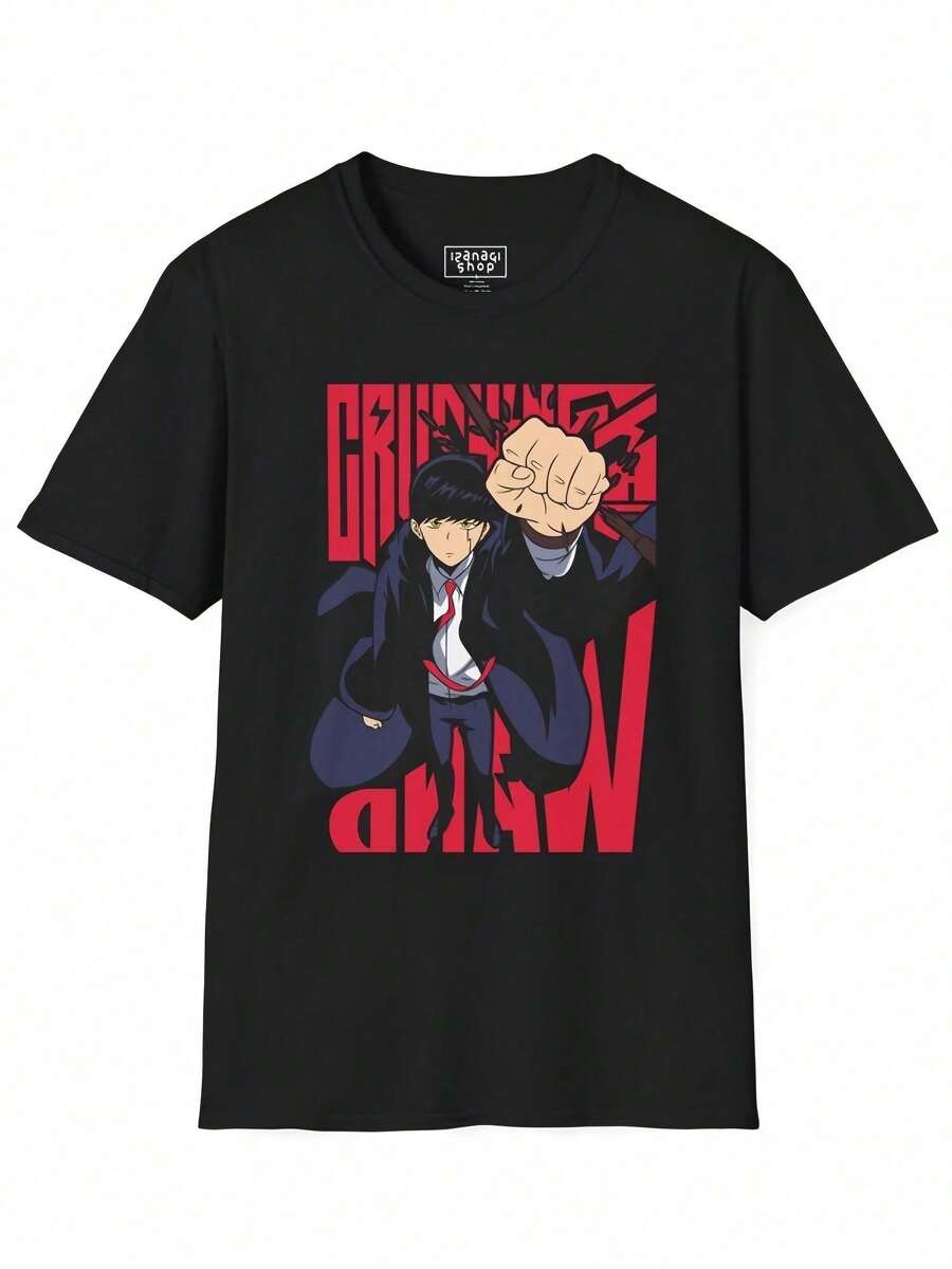 Camiseta Mashle Magia y Músculo Ropa de Anime - Negro - Ver 1