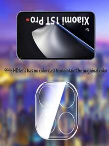 3 piezas de protectores de lente de cámara de vidrio templado compatibles con Mi 15T Pro 14T 13T Pro Redmi Note 14 Pro+ 13 Pro 4G 5G 12 Pro Plus, película protectora HD clara, resistente al agua, resistente a los arañazos, ajuste preciso, claridad de alta definición, aplicable a protección diaria, oficina, hogar, cubierta de cámara de teléfono a prueba de golpes, resistente a caídas, resistente a arañazos - transparente - Ver 6