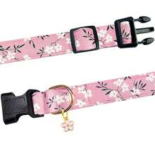 可爱花朵狗项圈，带小花吊坠，适合雌性、雄性、猫咪、幼犬、小型、中型、大型犬 - 粉色 - 查看 7