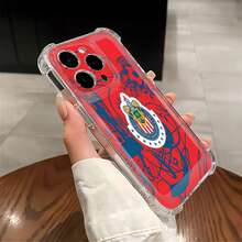 Funda para fan del  Guadalajara. Esta elegante funda es compatible con los modelos  16, 15, 14 Pro Max, 13, 12, 11, XR y XS Plus. Fabricada en silicona TPU, ofrece protección contra golpes y caídas, además de una sensación superior. Es un regalo ideal para familiares, amigos y seres queridos, y una opción perfecta para Navidad.funda de ,  funda de  16, Navidad,  fundas de , funda de  15,  17 Pro Max - transparente - Ver 2