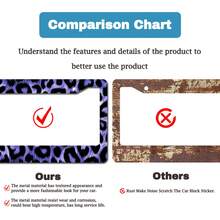1 Piece Metal License Plate Frame, Fashionable Leopard Print Pattern Suitable For North America And Most International Vehicles, Includes Mounting Screws, Perfect Car Decoration Accessory, Feel The Warmth And Joy Of Thanksgiving - 12x6 Inches,Car Cover,Car Must Haves,Gifts,Car Decor,Car Acessesories>Essentials,Car Picks - 多色12.2x6.3in/31x16cm - 查看 4