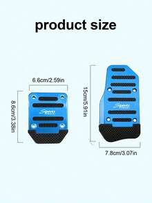 2/3 piezas Pedal de coche de aleación de aluminio antideslizante - Diseño ergonómico, duradero y ligero, apto para acelerador, freno y transmisión manual - Se adapta a la mayoría de los vehículos, mejora el estilo interior del coche, textura metálica de moda, estructura de alta calidad, diseño universal - Multicolor - Ver 2