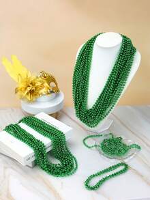 Bộ 20 chiếc vòng cổ ngày Thánh Patrick, vòng cổ hạt cườm màu xanh lá cây cho lễ hội Mardi Gras ngày Thánh Patrick, bộ phụ kiện vòng cổ hạt cườm ngày Thánh Patrick, vòng cổ trang phục lễ hội Mardi Gras ngày Thánh Patrick, đồ trang trí ném trong lễ diễu hành Mardi Gras ngày Thánh Patrick, quà tặng tiệc ngày Thánh Patrick. - màu xanh lá - Xem 7