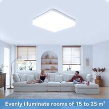 1个现代LED吸顶灯，圆形/方形可选，110V/220V，20W/30W/40W/50W，6500K冷白光，超薄设计，无频闪，适用于卧室、客厅、厨房 - 方形吸頂燈 - 查看 8