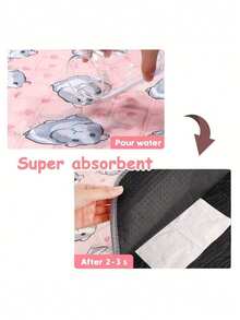 印花豚鼠笼垫，可水洗重复使用防水吸水垫，适用于兔子、仓鼠和其他小型宠物，兔子、仓鼠、豚鼠笼子，兔子用品，防水垫，让小型犬可以自由玩耍 - 彩色 - 查看 12