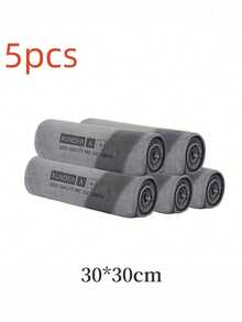 专业洗车毛巾，超细纤维双面洗车布，吸水性强且不掉毛的加厚毛巾，汽车护理细节清洁布，吸水擦拭布，汽车清洁布 - 灰色（30x30厘米，40x40厘米，35x75厘米）