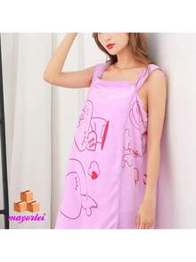 Toalla de baño suave de microfibra para mujer, ropa de baño Sexy, usable, secado rápido, mágica, para playa, Spa, vestidos de playa - Rosa - Ver 8