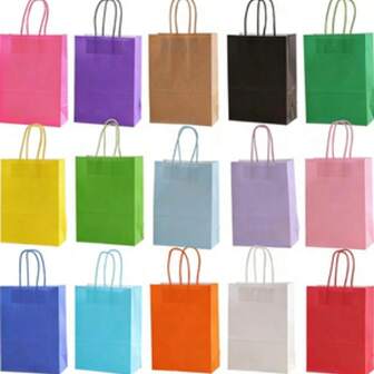 Reusable Kraft Paper Bags - Christmas Gift Wrapping & Shopping Bags | Perfect For Small Business, Baking Favors, Wedding Decor & Craft Projects