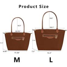 Waterproof Nylon Tote Bag Women Lightweight Designer Handbag With Zipper Stylish And Durable Purse - 中等 + 栗色 - 查看 5