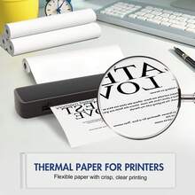 Thermal Printer Paper 8.5''x11'' US Letter Size, 4 Rolls, Thermal Paper Quick-Dry, Advanced Clear Printing, Compatible With C80 A4 Thermal Printer - 白色4pcs - 查看 5