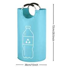 82L Large Capacity Heavy Duty Waterproof Collapsible Laundry Basket, Portable Recycling Bin, Suitable For Large Families, Moving, Kitchen Storage Organizer, Bathroom Storage, Bedroom Storage Accessories - Multicolor - View 14