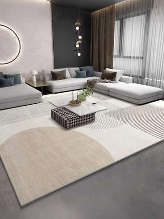 1 pieza Alfombra con patrón geométrico, cómoda para dormitorio, sala de estar, oficina, estudio, entrada, etc. Se puede usar como tapete de piso. Alfombra rectangular moderna absorbente y antideslizante para dormitorio, lavable a máquina, adecuada para sala de estar - Decoración del hogar para interiores durante todo el año, aplicable a dormitorio, sala de estar, mesita de noche, etc. Alfombra de gran tamaño, alfombra fina y moderna para guardería, alfombra para sala de juegos, alfombra con patrón geométrico, decoración de sala de estar, decoración de dormitorio, decoración del hogar, decoración de habitación