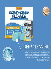 Dishwasher Cleaning Effervescent Tablets, Degreasing, Stain Removal, Descaling, Household Cleaning, Kitchen Cleaning Agent - Multicolor - View 4
