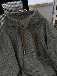 GlowEve 25 秋冬新款高端小批量抓绒连帽卫衣 女装 秋冬外套 - 淺灰色 - 查看 4