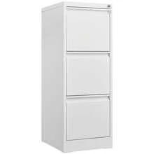 Archivador de 3 cajones con Cerradura, archivadores Verticales Resistentes para Oficina en casa, gabinete de Almacenamiento de Acero de Metal para Archivo de tamaño Legal, Requiere Montaje - Blanco - Ver 8