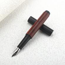 58K Gold Plated Wooden Fountain Pen, Luxury F-Nib, Writing Ink Pen, Elegant Calligraphy Ink Pen, Office & Study Supplies - 58P - View 26